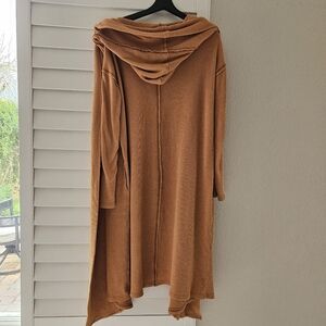 Free People Long Textured Wrap Cardigan
